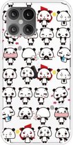Voor iPhone 12 mini schokbestendig geverfd transparant TPU beschermhoes (mini panda)