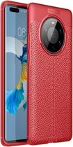 Voor Huawei Mate 40 Pro + Litchi Texture TPU schokbestendig hoesje (rood)