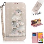 Voor Galaxy A01 3D Schilderen Horizontale Flip Leren Case met Houder & Kaartsleuf & Portemonnee & Lanyard (Eekhoorn)