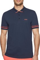 Hugo Boss Paddy Poloshirt - Mannen - navy - rood