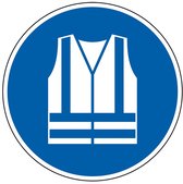 Autocollant obligatoire gilet de sécurité - ISO 7010 - M015 150 mm