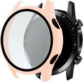 Huawei Watch GT2 46mm Hoesje met Screenprotector gehard glas - Roze