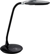 LED Bureaulamp met Vergrootglas - Igna Magnoty - 5W - Natuurlijk Wit 5000K - Dimbaar - Glans Zwart