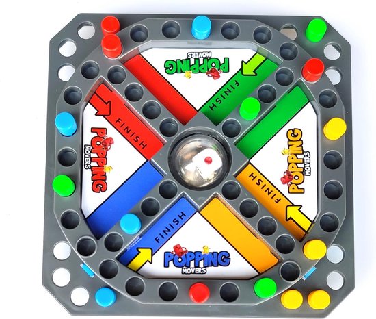 Thumbnail van een extra afbeelding van het spel Jobber Toys Reisspellen - Ludo - Popping Movers