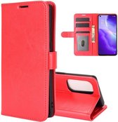 Oppo Find X3 Lite hoesje - MobyDefend Wallet Book Case (Sluiting Achterkant) - Rood - GSM Hoesje - Telefoonhoesje Geschikt Voor Oppo Find X3 Lite