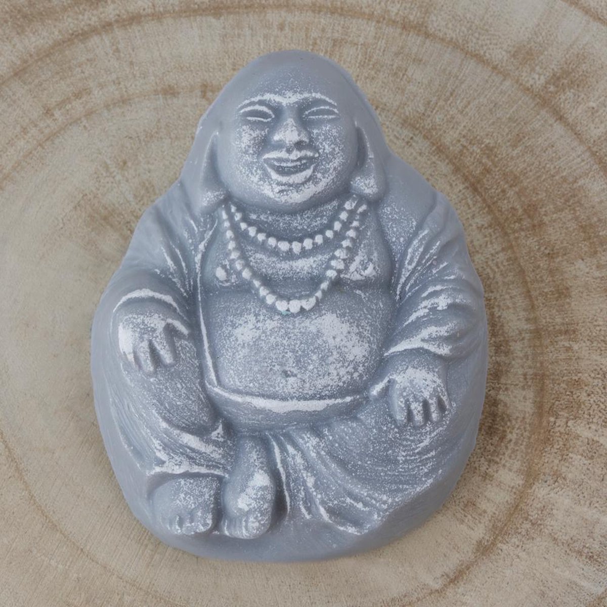 Kaylenn grijze Buddha zeep - handgemaakt - vegan - blokzeep
