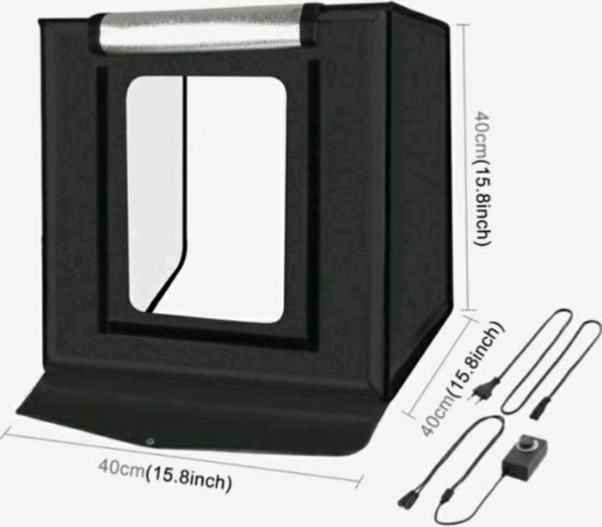 PULUZ Professionele 40cm Fotostudio Box - Draagbaar -Fotobox- LED verlichting - 40×40×40 cm - Fototent - PULUZ