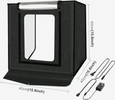 Set Studio Photo - Portable -Photobox- Éclairage LED - 40 × 40 × 40 cm - Tente photo