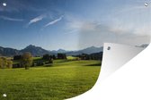 Muurdecoratie Alpen - Gras - Bomen - 180x120 cm - Tuinposter - Tuindoek - Buitenposter