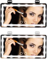 DATO® Auto Make-up Spiegel | 3 Verschillende Lichtstanden | Verstelbare lichtfuncties | Universele Ophangsysteem
