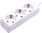 Verlengsnoer - Nicron Serino - 3680W - 3 Stopcontacten - 1.5 Meter - Wit | Nederland