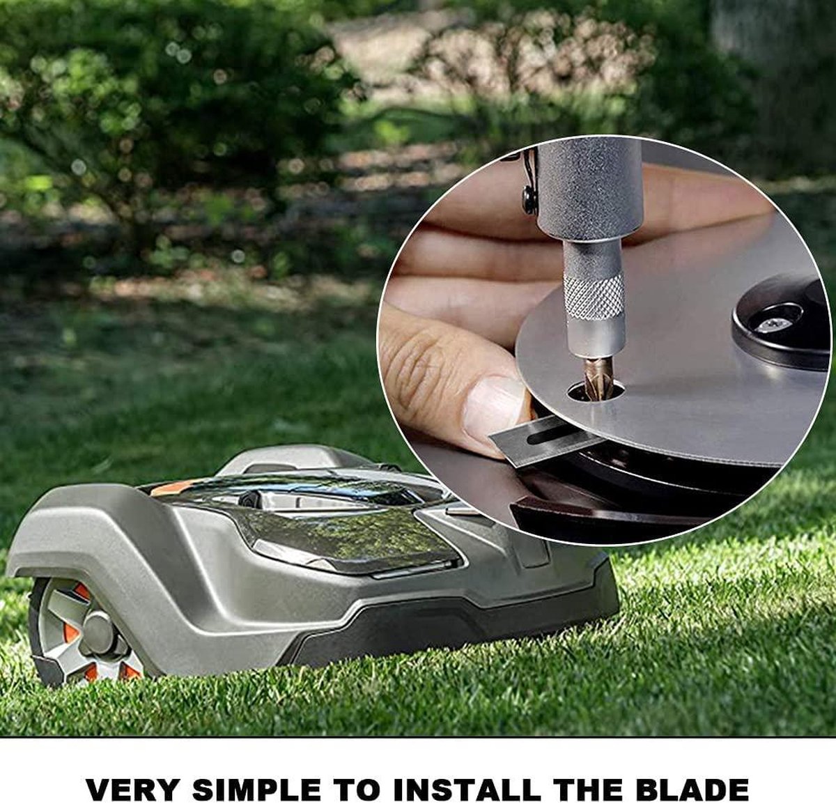 30 Pièces Lame Robot Tondeuse Inoxydable, Lames De Rechange Universelles Avec 30 Vis, Lame