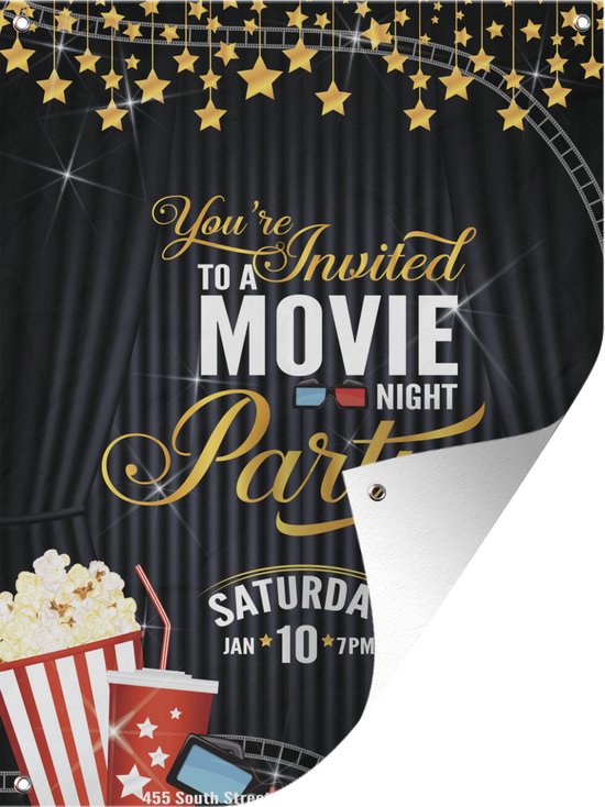 Een uitnodiging voor een feest in Hollywood - Tuinposter