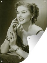 Portrait de femme affiche de jardin toile en vrac 30x40 cm - petit - Toile de jardin / Toile d'extérieur / Peintures d'extérieur (décoration de jardin)