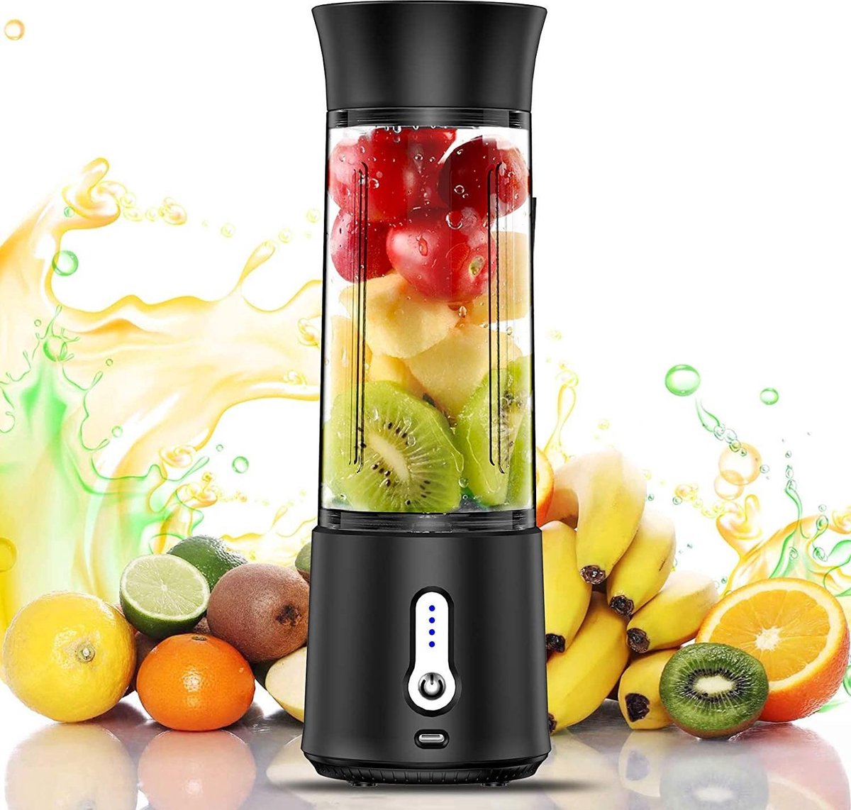 Innovure 500 ML Draagbare blender Zwart Portable Smoothie maker