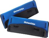 KitchenGrips - FLXAprene pannenlap - pannenhouder - neopreen - set 2 stuks - grijs/blauw