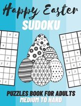 Happy Easter Sudoku Puzzles Book For Adults - Medium To Hard