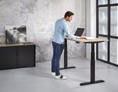 OrangeLabel  Desk Basic 160x80 Robson Eik blad & frame zwart / 65-130cm in hoogte verstelbaar