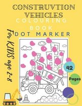Construction Vehicles Colouring Book Dot Marker For KIDS Age 2-8