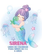 Sirena Libro de colorear para ninos de 4 a 8 anos