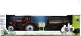 TRACTOR Tractor met Aanhanger Rood 17cm