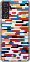 6F hoesje - geschikt voor Samsung Galaxy S21 FE -  Transparant TPU Case - Mesmerising Mosaic #ffffff