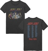Bon Jovi Heren Tshirt -S- Tour '84 Zwart
