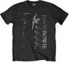David Bowie - Distorted Heren T-shirt - L - Zwart