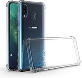 Anti shock stoot rubber siliconen - Geschikt voor Samsung Galaxy A10s - Extra sterke hoeken back cover - Transparant
