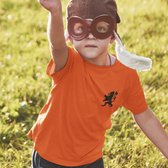 T-shirt CE Enfant Black Lion Chest (9-11 ans - TAILLE 134/140) | Championnat d'Europe de Voetbal 2021 | Équipe nationale des Pays-Bas | Oranje de soirée orange | Hollande