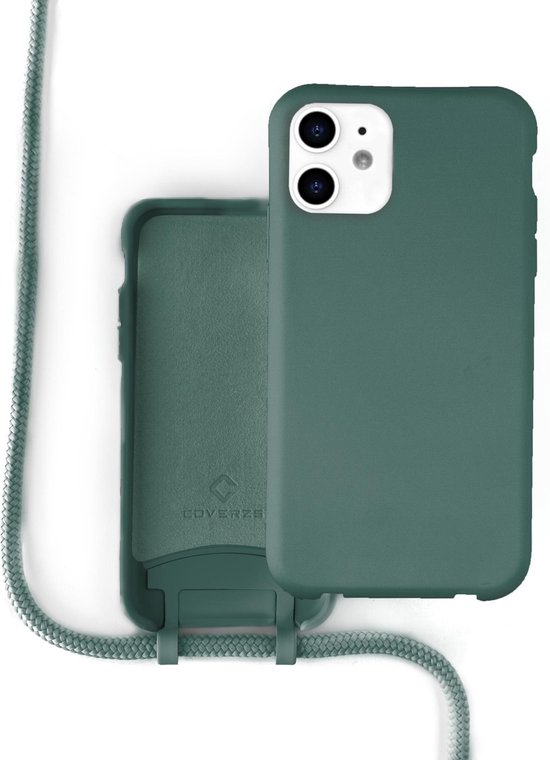 Coverzs Silicone case met koord geschikt voor Apple iPhone 11