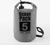 Waterdichte Tas - Dry bag - 5L - Grijs - Ocean Pack - Dry Sack - Survival Outdoor Rugzak - Drybags - Boottas - Zeiltas