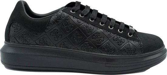 GUESS Salerno Heren Sneakers - Zwart - Maat 45 | bol.com