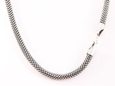 Zware ronde gevlochten zilveren ketting - 61 cm