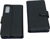 Samsung Galaxy S20 FE Zwart Portemonnee Kunstleer Luxe Wallet Case -TPU  hoesje met pasjes Flip Cover - Boek  beschermend Telefoonhoesje