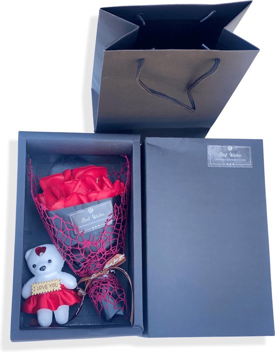 cadeau vriendin - Boeket rozen - Valentijn cadeautje voor hem -... | bol.com
