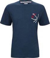 Tommy Hilfiger Contrast Pocket Tee - Heren t-shirt korte mouw - Regular Fit - Crewneck - Navy - M