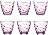 Bormioli Glazen Flora Roze 25 cl - 6 Stuks