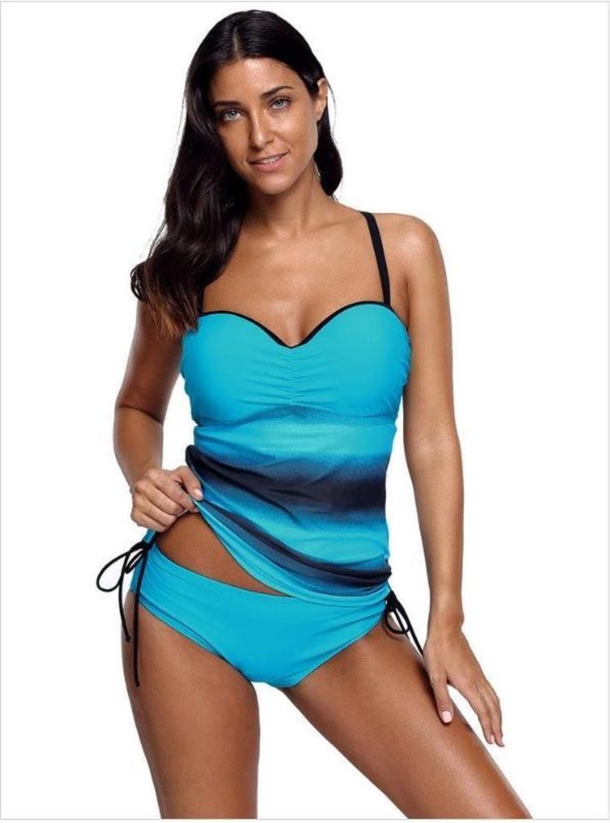 Tankini Dames 2-Delig - Sweetheart Blue Oceaan - Maat XL 'Tisjona'
