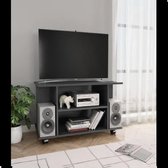 L&B Luxurys - Tv-meubel - Tv meubel - Kast - Wieltjes - Hoogglans grijs - industrieel - Tv meubels - Hout - L&B Luxurys