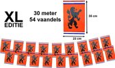 Oranje Vlaggenlijn XL Holland Oranje Vlaggetjes Met Leeuw 30 meter