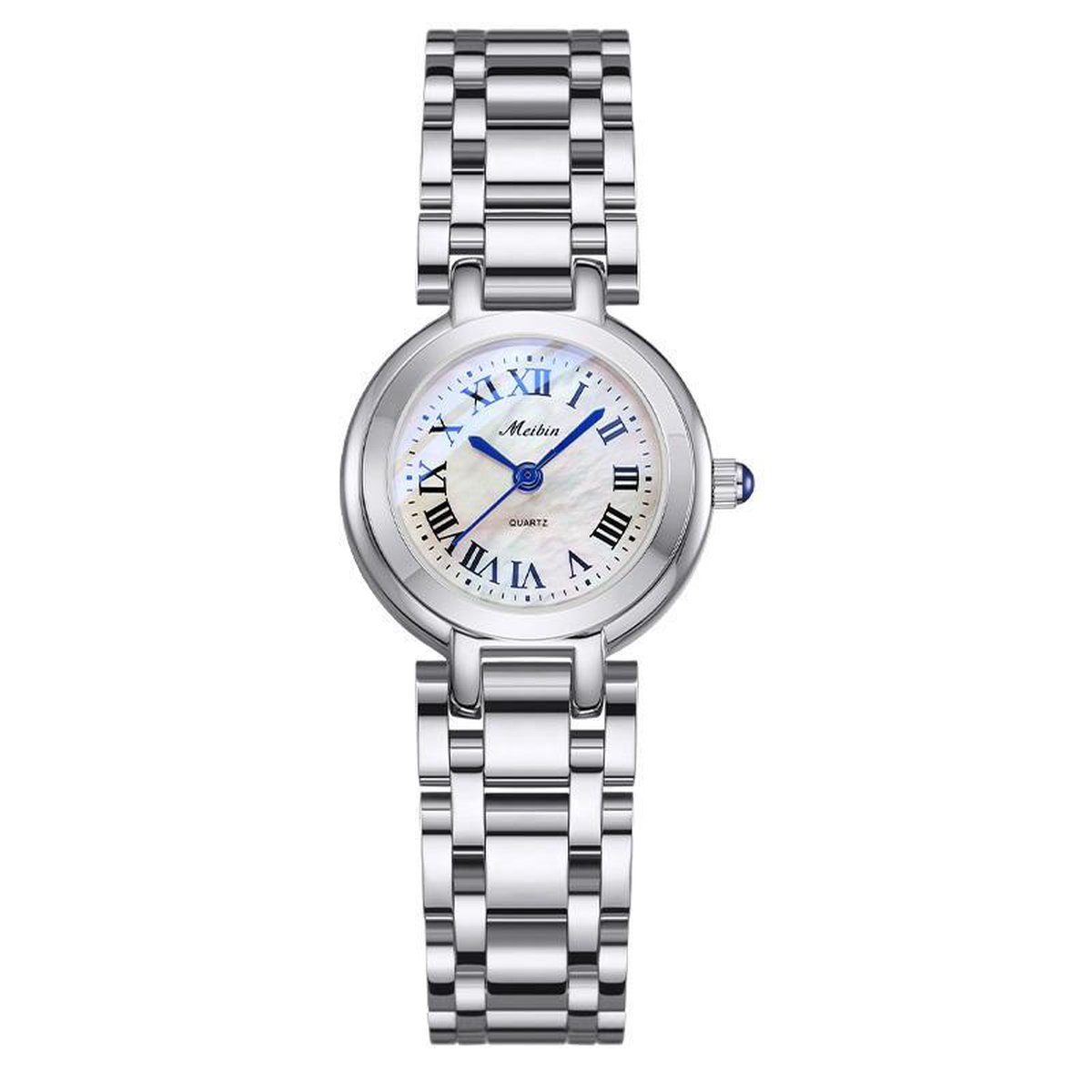 Longbo - Meibin - Dames Horloge - Zilver/Wit- Ø 27mm (Productvideo)