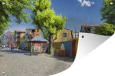 Tuinposter - Tuindoek - Tuinposters buiten - Foto van de kleurrijke straten van La Boca in Argentinië - 120x80 cm - Tuin