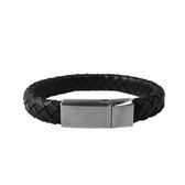 As armband Gevlochten black - 16cm