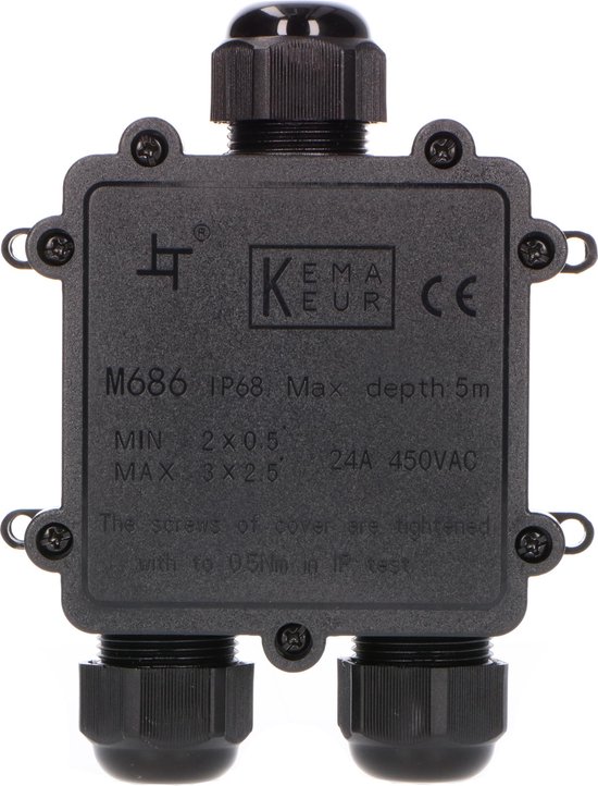 Connecteur étanche 3x2,5mm² IP68