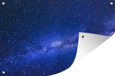 Muurdecoratie Melkweg bij een blauwe hemel - 180x120 cm - Tuinposter - Tuindoek - Buitenposter