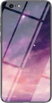 Sterrenhemel geschilderd gehard glas TPU schokbestendig beschermhoes voor iPhone 6s / 6 (Fantasy Starry Sky)