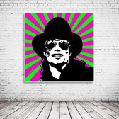 Pop Art Michael Jackson Canvas - 100 x 100 cm - Canvasprint - Op dennenhouten kader - Geprint Schilderij - Popart Wanddecoratie