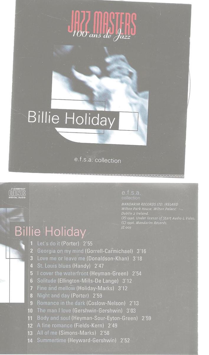 BILLIE HOLIDAY - JAZZ MASTERS