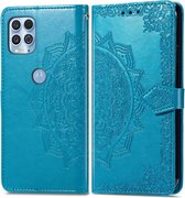 iMoshion Mandala Booktype Motorola Moto G100 hoesje - Turquoise